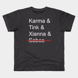 Tabletop Squadron Characters- Light Text Kids T-Shirt